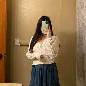 Cyrus Cream Cable Knit Sweater